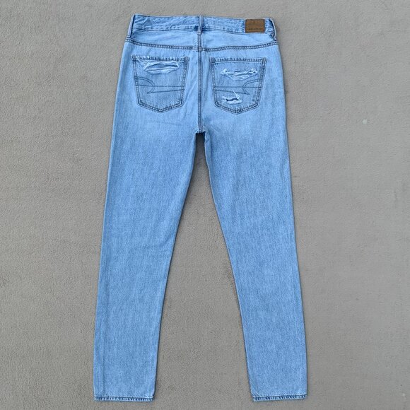 American Eagle Outfitters Tomgirl Straight Leg Hidden Button-Up Fly Jeans - Picture 8 of 15